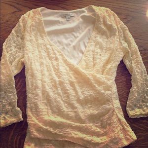 Lace 3/4 length blouse.